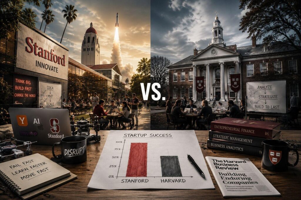 Stanford vs. Harvard: Startup-Erfolg im Vergleich